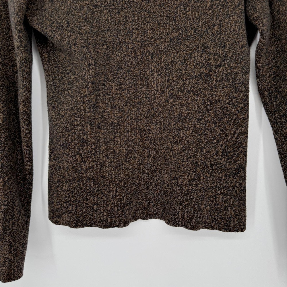 Vintage 90s Ralph Lauren Polo Sweater Sz M Cotton Brown Dark Academia Old Money - Picture 7 of 12